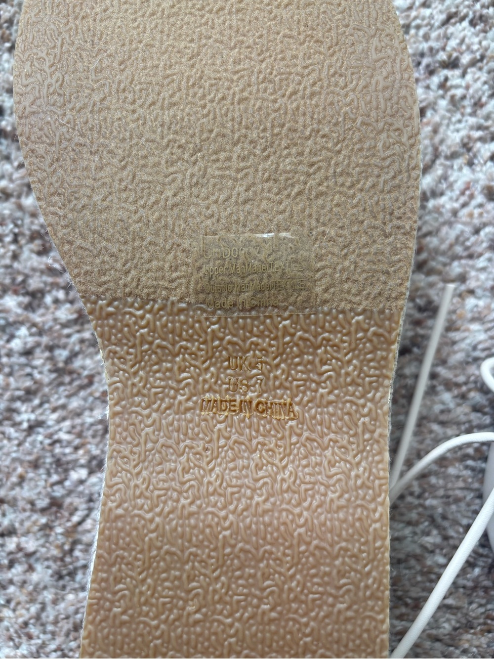 PrettyLittleThing Cream Lace-Up Platform Sandals - Picture 6 of 6